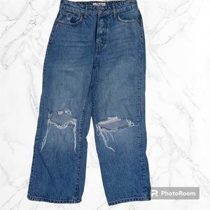 We the Free | Free People Crop Wide Leg Destroyed Jeans